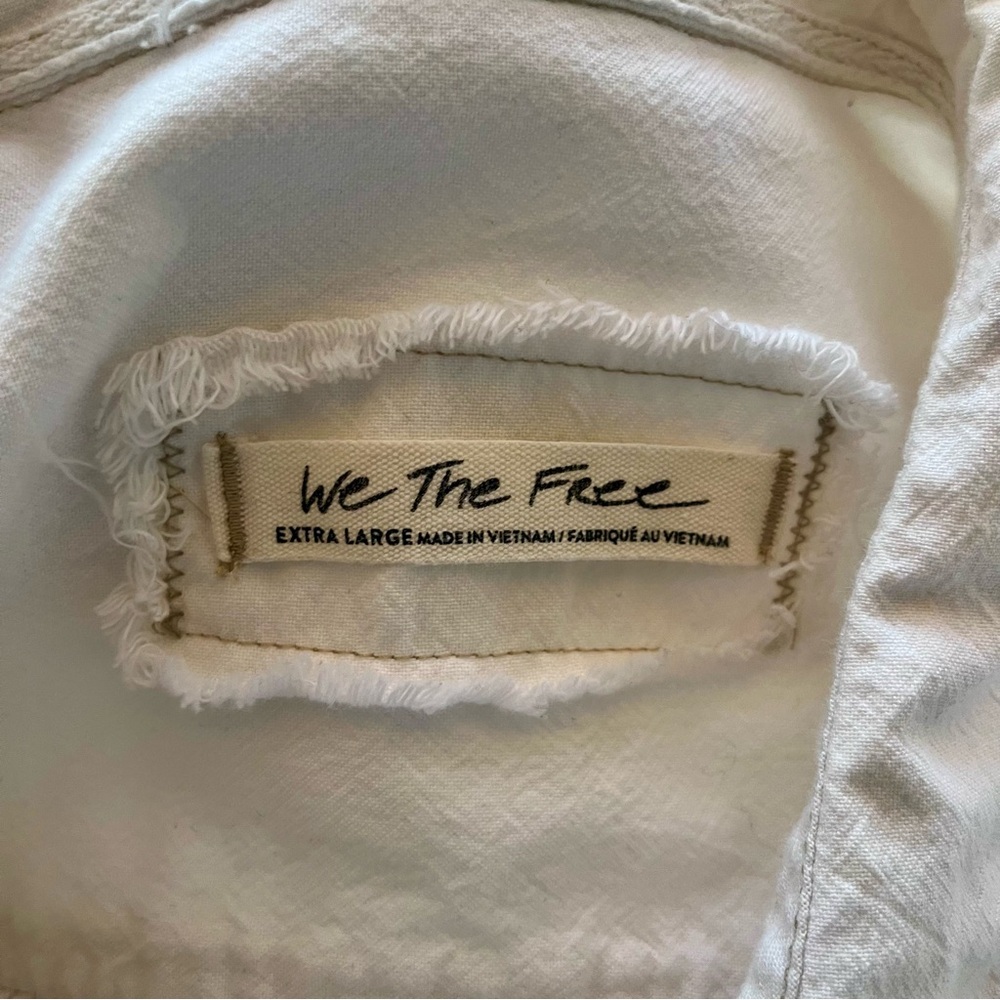 We The Free Cream Casual Button Down Shirt Shacket - Picture 8 of 13